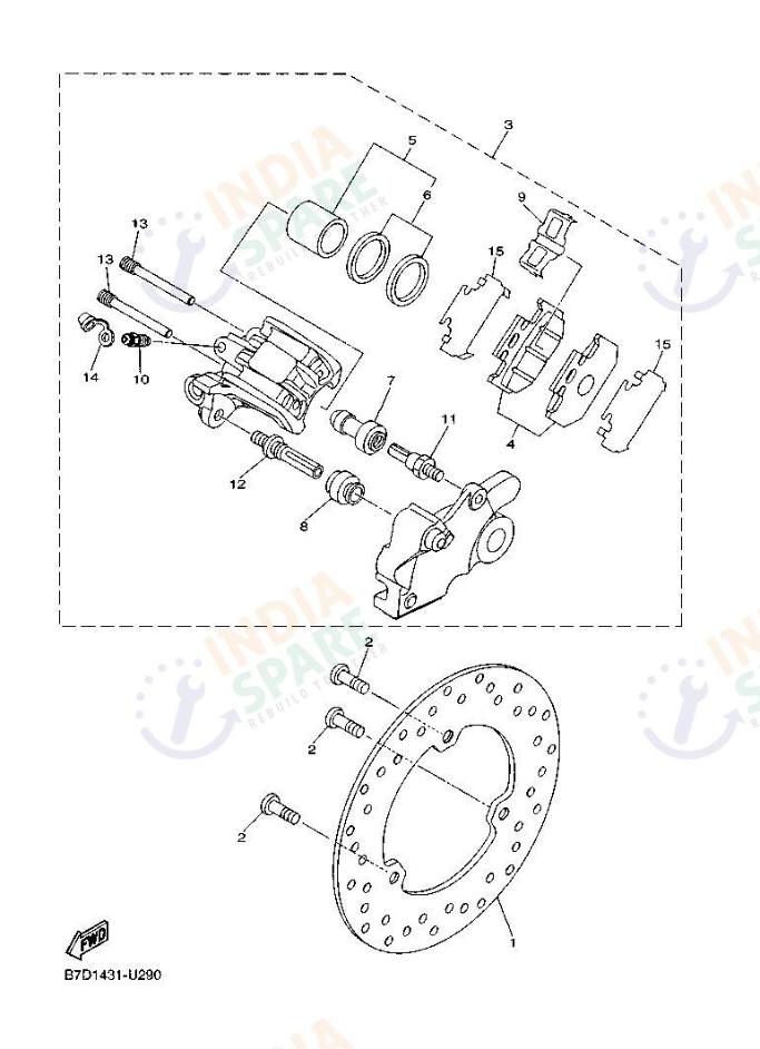 REAR BRAKE CALIPER